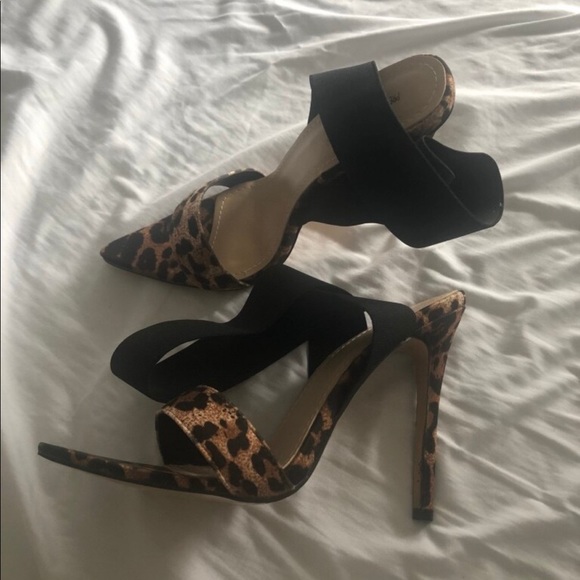 PLT Leopard Point Toe Heels - Picture 3 of 3